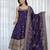 Purple vichitra silk party wear embroidery suit set