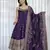 Purple vichitra silk party wear embroidery suit set