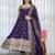 Purple vichitra silk party wear embroidery suit set