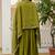 Mahendi viscose roman silk straight kurti pant dupatta set