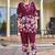 Wine pure cotton kurta pent