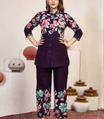 Wine pure cotton kurta pent