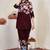 Maroon pure cotton kurta pent
