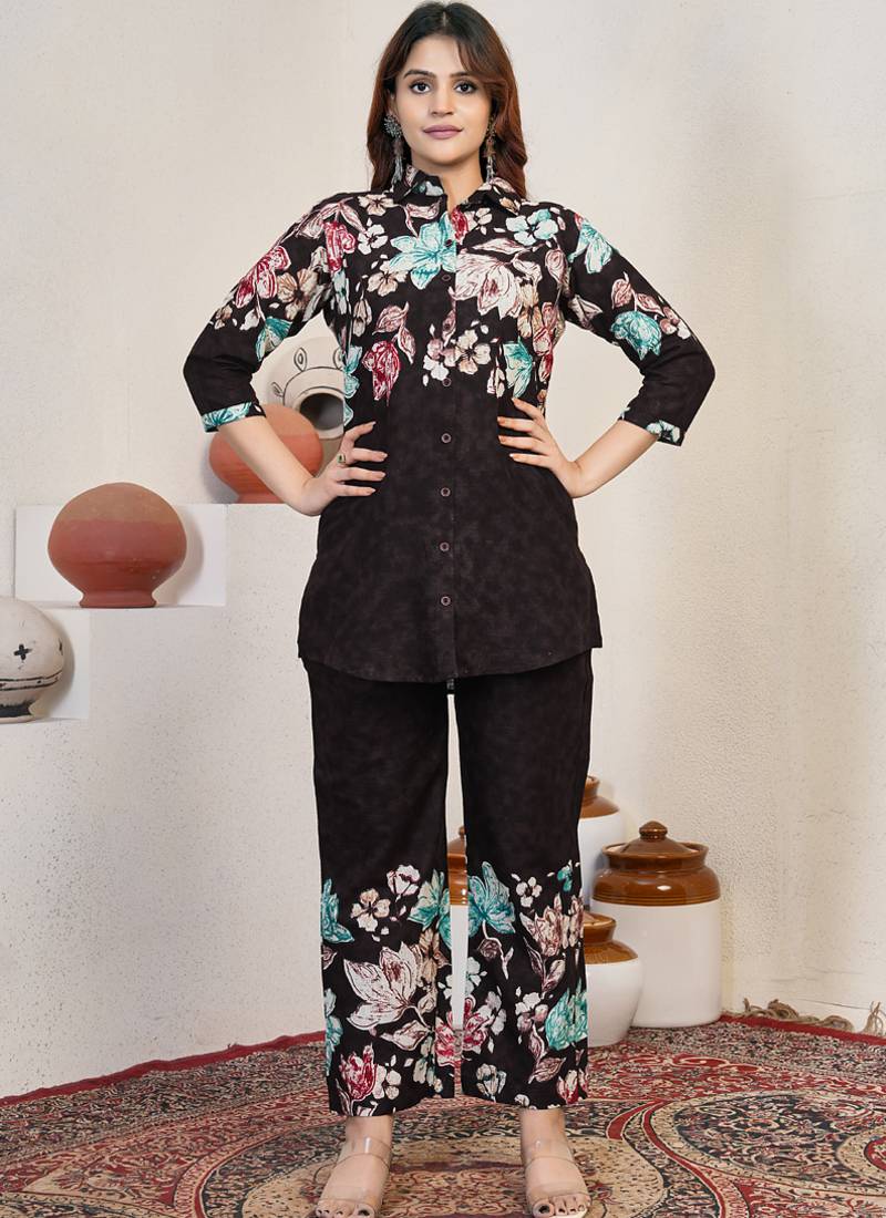 Black pure cotton kurta pent