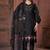 Black heavy viscose roman straight kurti pant dupatta set