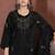 Black heavy viscose roman straight kurti pant dupatta set