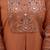 Rust pure viscose mango silk straight kurti pant dupatta set