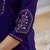 Purple pure viscose mango silk straight kurti pant dupatta set