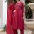 Pink pure viscose mango silk straight kurti pant dupatta set