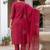 Pink pure viscose mango silk straight kurti pant dupatta set