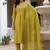Yellow pure viscose mango silk straight kurti pant dupatta set