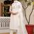 White pure viscose mango silk straight kurti pant dupatta set