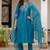 White pure viscose mango silk straight kurti pant dupatta set