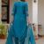 White pure viscose mango silk straight kurti pant dupatta set