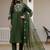 Green pure viscose mango silk straight kurti pant dupatta set