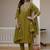 Mahendi green pure viscose mango silk straight kurti pant dupatta set