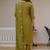 Mahendi green pure viscose mango silk straight kurti pant dupatta set