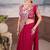 rani pink embroidery sequin georgette ready to wear saree