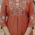 Rust pure viscose mango silk straight kurti pant dupatta set