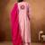 Light pink roman silk kurti pant dupatta set