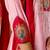 Light pink roman silk kurti pant dupatta set