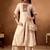 Cream roman silk kurti pant dupatta set