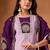 Lavender roman silk kurti pant dupatta set