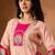 Lavender roman silk kurti pant dupatta set