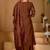 Brown viscose mango silk kurti pant dupatta set