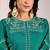 Rama green viscose mango silk kurti pant dupatta set