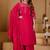 Rani pink viscose mango silk kurti pant dupatta set