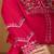 Rani pink viscose mango silk kurti pant dupatta set