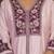 Light pink roman silk anarkali kurti pant dupatta set