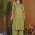 Pista roman silk anarkali kurti pant dupatta set