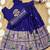 navyblue soft silk paithani design pattu pavadai for girls ethnic wear