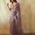 Purple Floral Printed Design with Sequance work saree with blouse