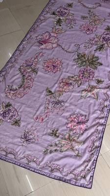 Purple Floral Printed Design with Sequance work saree with blouse 4