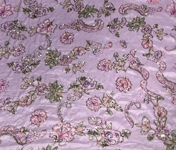 Purple Floral Printed Design with Sequance work saree with blouse 5