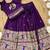 wine soft silk paithani design pattu pavadai for girls ethnic wear