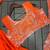 orange embroidery sequin georgette ready to wear saree