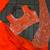 orange embroidery sequin georgette ready to wear saree