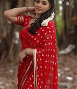 Red Color Weaving zari Work Silk Saree