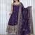 Purple vichitra silk party wear embroidery suit set