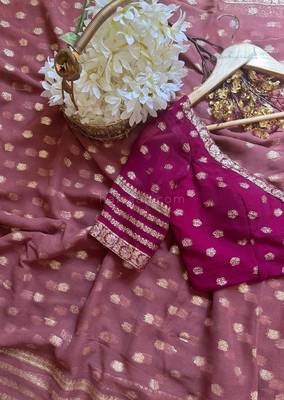 Wine Color Weaving zari Work Silk Saree 2