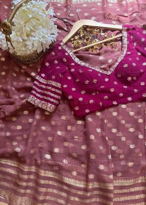 Wine Color Weaving zari Work Silk Saree 3