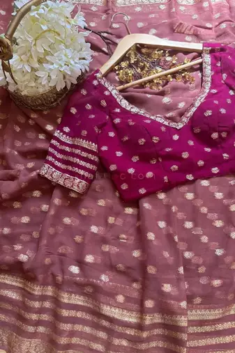 Wine Color Weaving zari Work Silk Saree