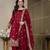 Maroon simmar silk party wear embroidery suit set