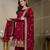 Maroon simmar silk party wear embroidery suit set
