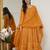 Yellow blooming silk party wear embroidery suit set