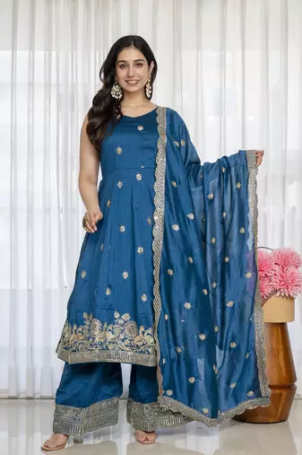Rama simmar silk party wear embroidery suit set